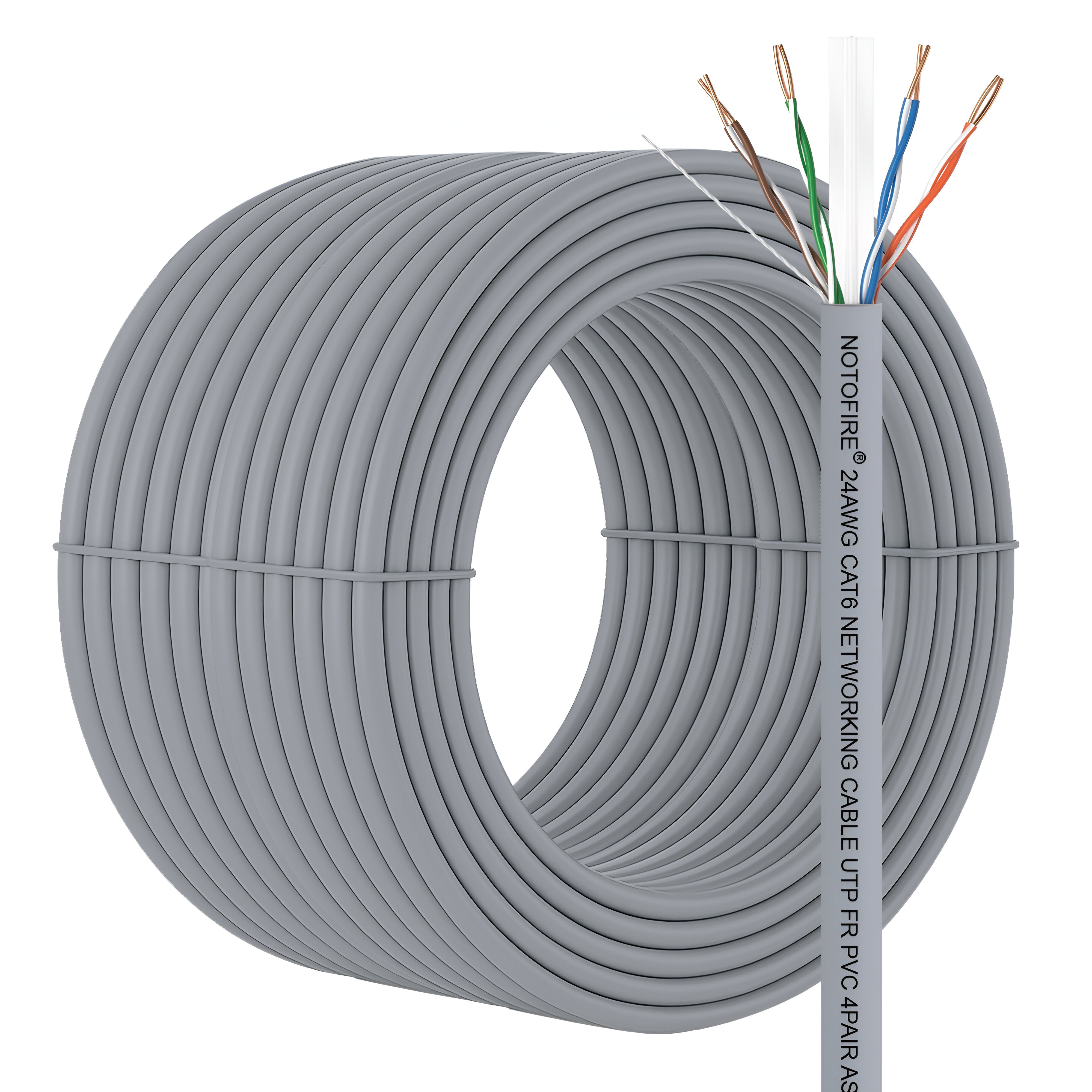 NOTOFIRE Cat6 305 Meter Heavy Duty Outdoor Cat6 Cable Weatherproof NOTOFIRE Cat6 305 Meter Heavy Duty Outdoor Cat6 Cable Weatherproof