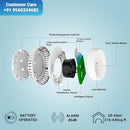 NOTOFIRE Independent Smoke Detector Battery Operated High Sensitivity Wireless Alarm (Photoelectric)