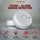 NOTOFIRE Independent Smoke Detector Battery Operated High Sensitivity Wireless Alarm (Photoelectric)