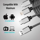 Valuecon 3 in 1 Cable Ultra Fast Sync Data & Charging Cable -1.2 Meter with 6 Months Warranty Valuecon®️