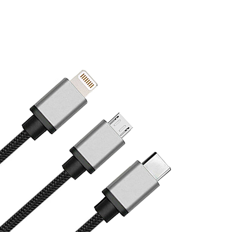 Valuecon 3 in 1 Cable Ultra Fast Sync Data & Charging Cable -1.2 Meter with 6 Months Warranty Valuecon®️