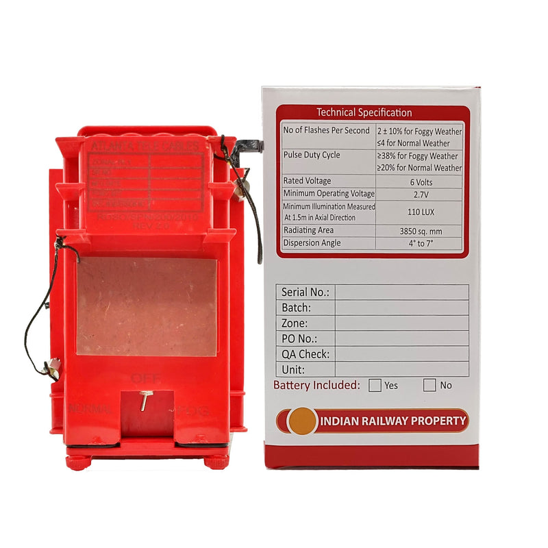 Battery Operated LED Flashing Tail Lamp For Railway Vechicles - Indiasells.com