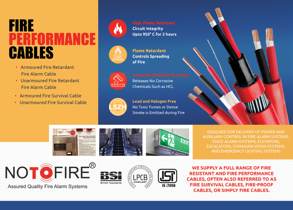 What are Fire Rated - Fire Performance Cables/Fire Survival Cables ?