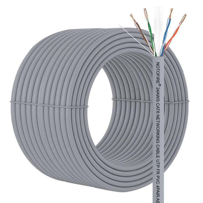 NOTOFIRE® Cat6 || 305 Meter Heavy Duty Outdoor Cat6 Cable Weatherproof/UV Resistant 1000mbps Ethernet Cable Suitable for Direct Burial Installations Ethernet LAN Cable,Internet Networking Cable