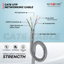 NOTOFIRE® Cat6 || 305 Meter Heavy Duty Outdoor Cat6 Cable Weatherproof/UV Resistant 1000mbps Ethernet Cable Suitable for Direct Burial Installations Ethernet LAN Cable,Internet Networking Cable