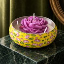 Printed Urli Floral Scented Candle, 150ml Natural Soy Wax, Velvet Rose Fragrance, 20 Hours Burn Time, Premium Metal Decorative Candle for Diwali, Home Décor, Festive Gifting (4 × 4 Inches)