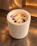 Evil Eye Jar Candle | Concrete Candle with Natural Soy Wax & Oud Fragrance | Premium Home Décor & Diwali Gift