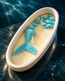 Mermaid Boat Candle | Premium Concrete Candle with Natural Soy Wax & Velvet Rose Fragrance | Home Décor & Gifting