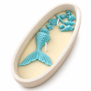 Mermaid Boat Candle | Premium Concrete Candle with Natural Soy Wax & Velvet Rose Fragrance | Home Décor & Gifting