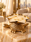 Royal Golden Tortoise Urli Candle – Luxury Floral Rose Scented Natural Soy Wax Decorative Candle for Home Décor & Diwali Gifting