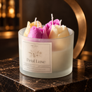 Petal Luxe Floral Scented Candle | Natural Soy Wax | Premium Glass Jar | Floral Velvet Fragrance | 30 Hours Burn Time | Decorative Candle for Home Décor, Diwali & Gifting | 5 × 5 Inches