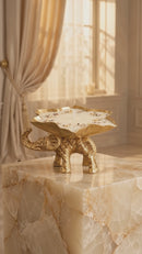 Royal Golden Elephant Urli Candle – Lavender Scented Natural Soy Wax Candle | Luxury Diwali Gift & Premium Festive Home Décor