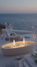 Mermaid Boat Candle | Premium Concrete Candle with Natural Soy Wax & Velvet Rose Fragrance | Home Décor & Gifting