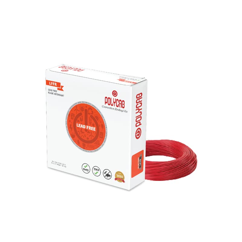 4.0 Sq.mm Single Core FR-LF PVC Insulated Flexible Copper Wire | Electric Connection House Wire | Valuecon | Finolex | Havells | Polycab