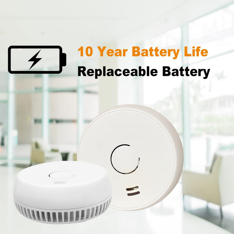 NOTOFIRE Independent Smoke Detector Battery Operated High Sensitivity Wireless Alarm (Photoelectric)