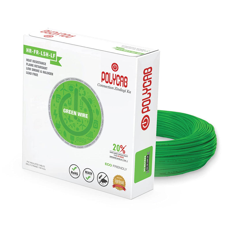 4.0 Sq.mm Single Core FR-LF PVC Insulated Flexible Copper Wire | Electric Connection House Wire | Valuecon | Finolex | Havells | Polycab