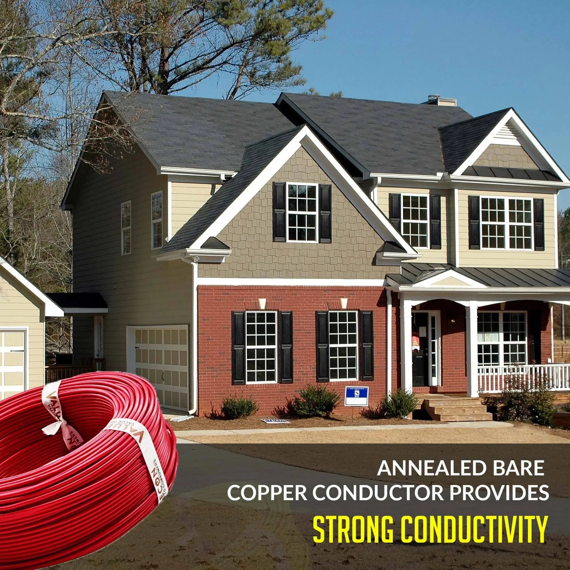 1.50 Sq.mm Single Core FR-LF PVC Insulated Flexible Copper Wire | Electric Connection House Wire | Valuecon | Polycab | Havells | Finolex