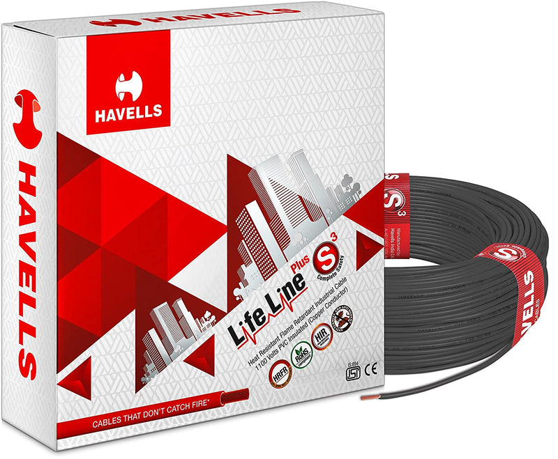 4.0 Sq.mm Single Core FR-LF PVC Insulated Flexible Copper Wire | Electric Connection House Wire | Valuecon | Finolex | Havells | Polycab