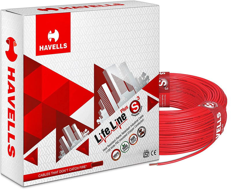 4.0 Sq.mm Single Core FR-LF PVC Insulated Flexible Copper Wire | Electric Connection House Wire | Valuecon | Finolex | Havells | Polycab