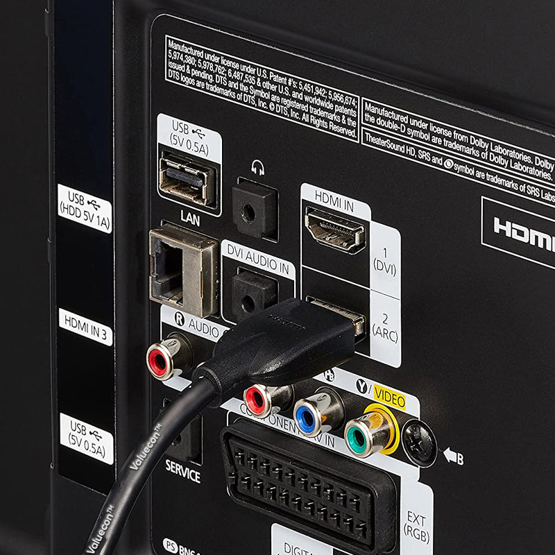 Valuecon®️ High-Speed HDMI Cable, 3D, 4K video, Black Valuecon®️