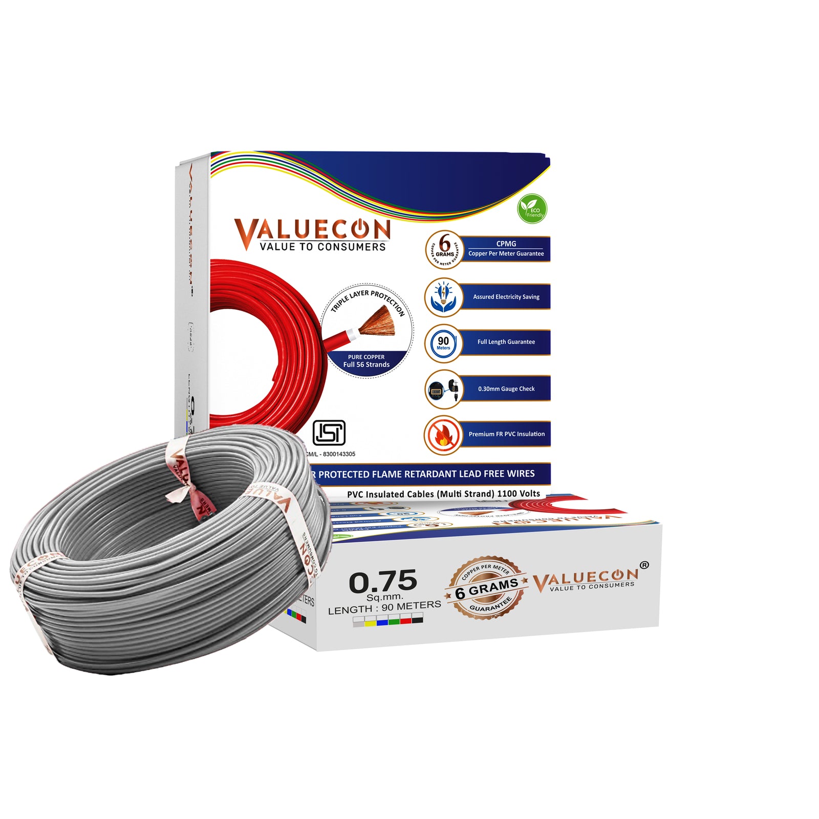 Flexible Electric Wires | 0.75 mm ² | PVC Copper Wiring Cables