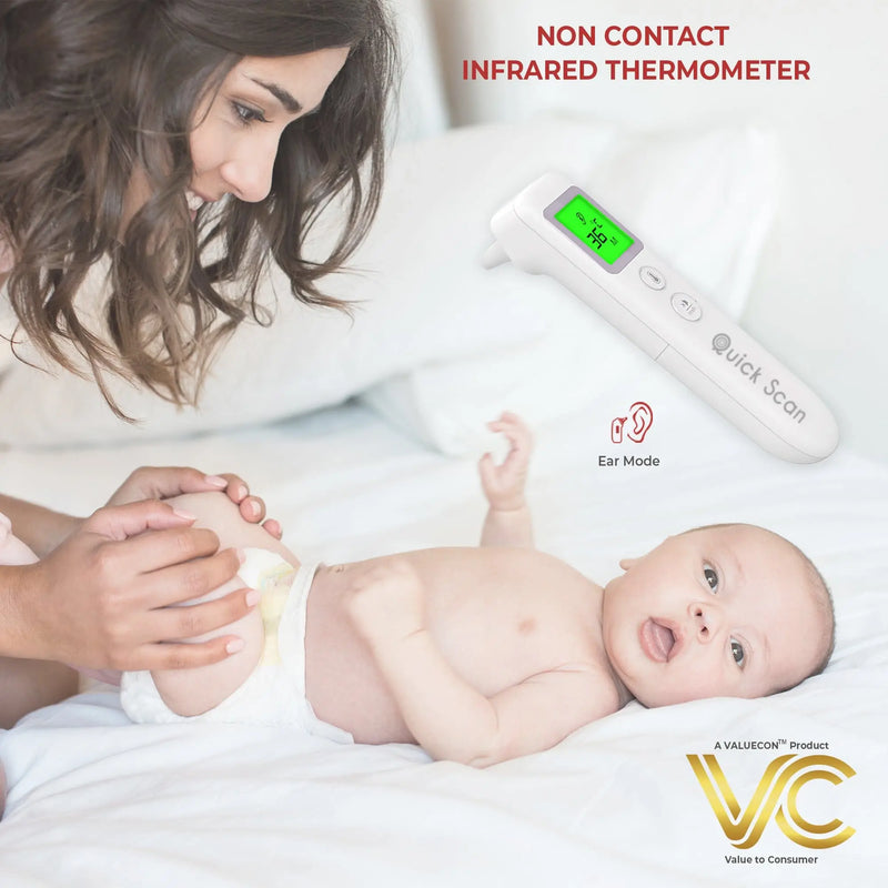 Quick Scan Instant Readout Contactless Thermometer Gun by IndigiÂ® - Fever  Indicator w/ LED Color Readout