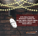 VALUECON Male Female Socket Extension Cables for Christmas and Diwali lights / decorative lighting | general purpose D8 Service Cable | Drop Wire | 100 Feet