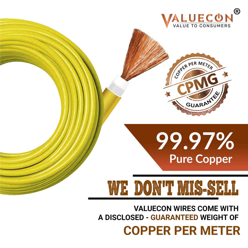 Valuecon FR-LF PVC Insulated 0.5 Sq.mm Single Core Flexible Copper Wire | IS 694:2010 Approved Cables | LEAD FREE | Home Electric Wire 90 Meters with 10 Years Warranty| Red colour (0.5 Sq.mm) Valuecon ®️