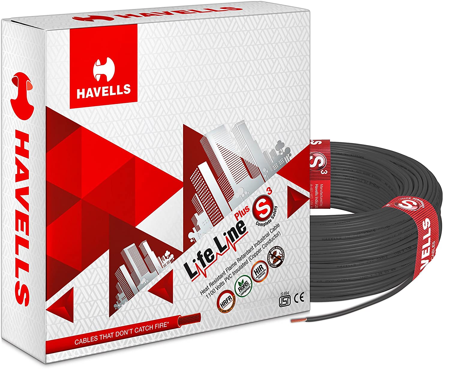 1.50 Sq.mm Single Core FR-LF PVC Insulated Flexible Copper Wire | Electric Connection House Wire | Valuecon | Polycab | Havells | Finolex