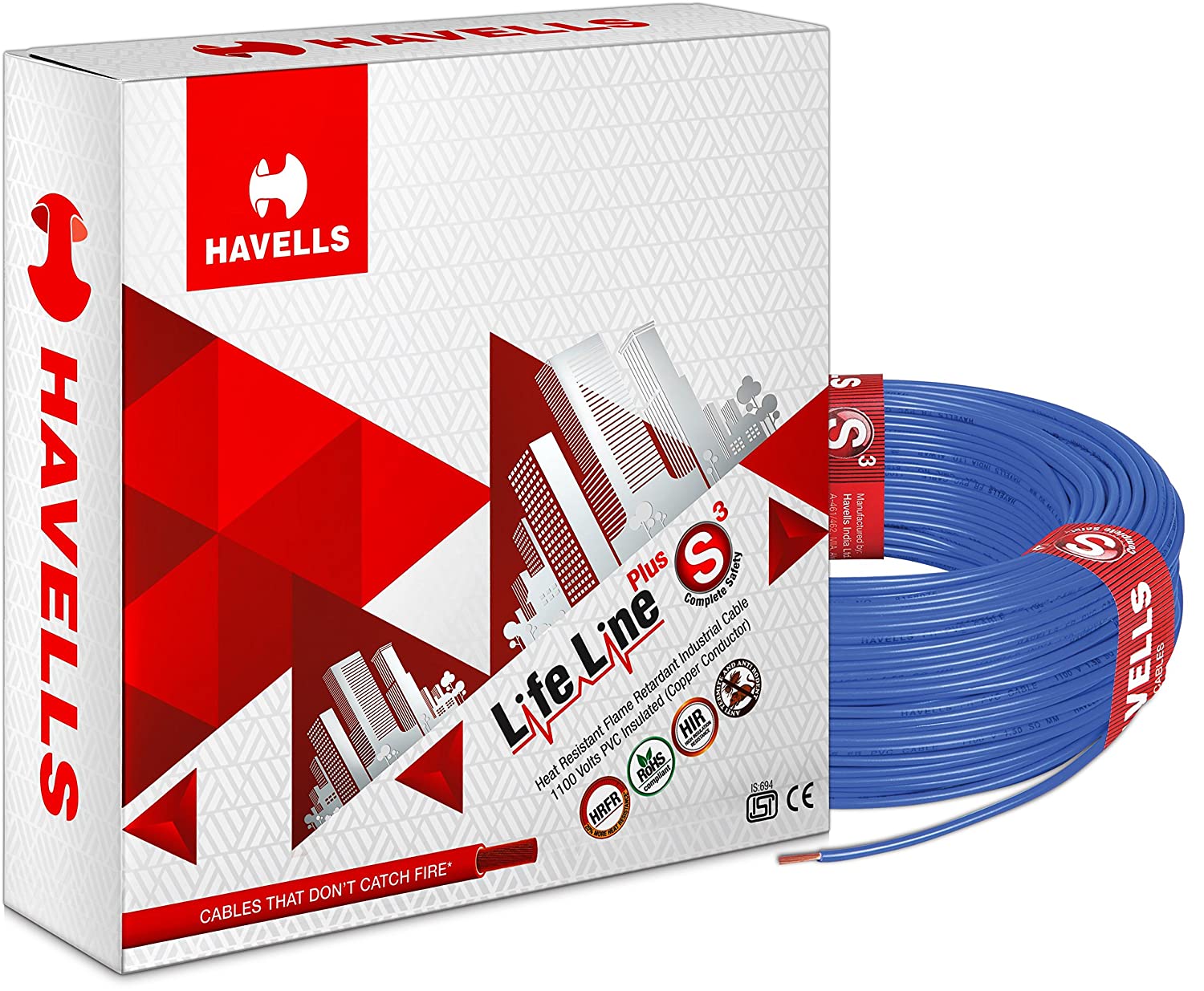 1.50 Sq.mm Single Core FR-LF PVC Insulated Flexible Copper Wire | Electric Connection House Wire | Valuecon | Polycab | Havells | Finolex