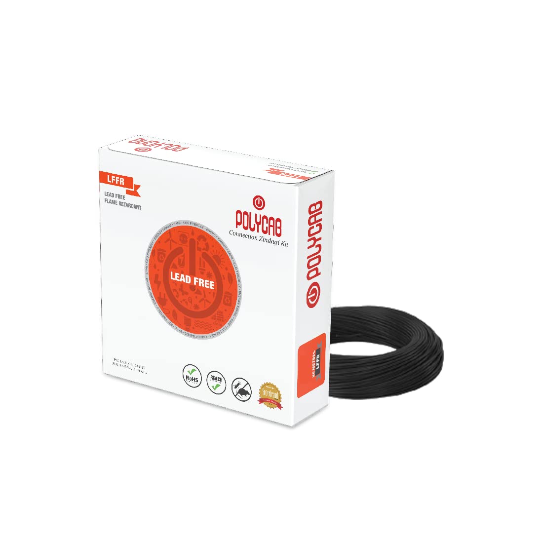 1.50 Sq.mm Single Core FR-LF PVC Insulated Flexible Copper Wire | Electric Connection House Wire | Valuecon | Polycab | Havells | Finolex